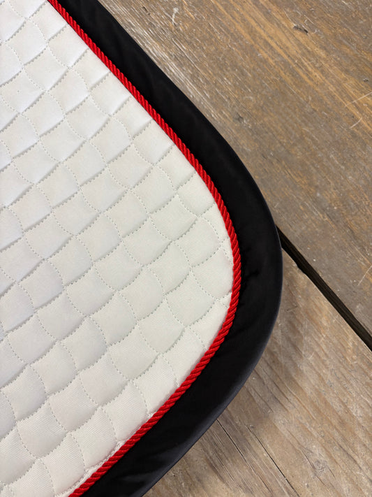 Custom | Eskadron Cotton Zadeldek Wit Zwart