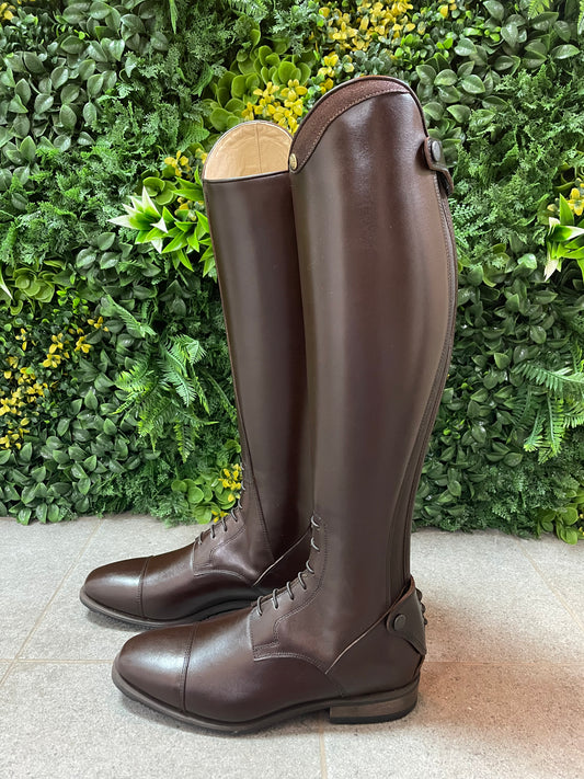 Rijlaars De Niro Tricolore Italo Smooth Bruin Glitter Bruin