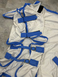 Vliegendeken met Hals Wit/Blauw [175]