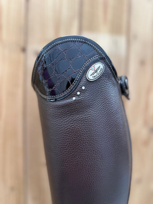 Rijlaars De Niro Tricolore Salentino Custom Quick Bruin Croco Lak Bruin