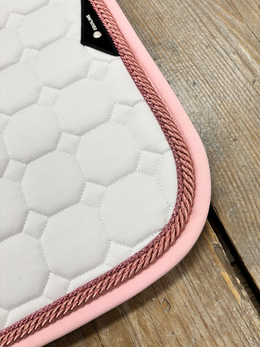 Custom | Equiline Octagon Zadeldek Wit Roze II