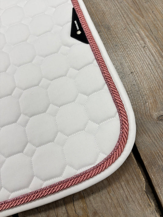 Custom | Equiline Octagon Zadeldek Wit Roze I