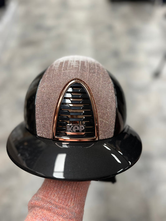 KEP Italia Cromo 2.0 Shine Zwart Polo Kristalli Logo Rosé Pink Galassia