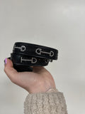 Riem Zwart / Zilver bitjes