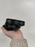 Riem Zwart / Zilver bitjes