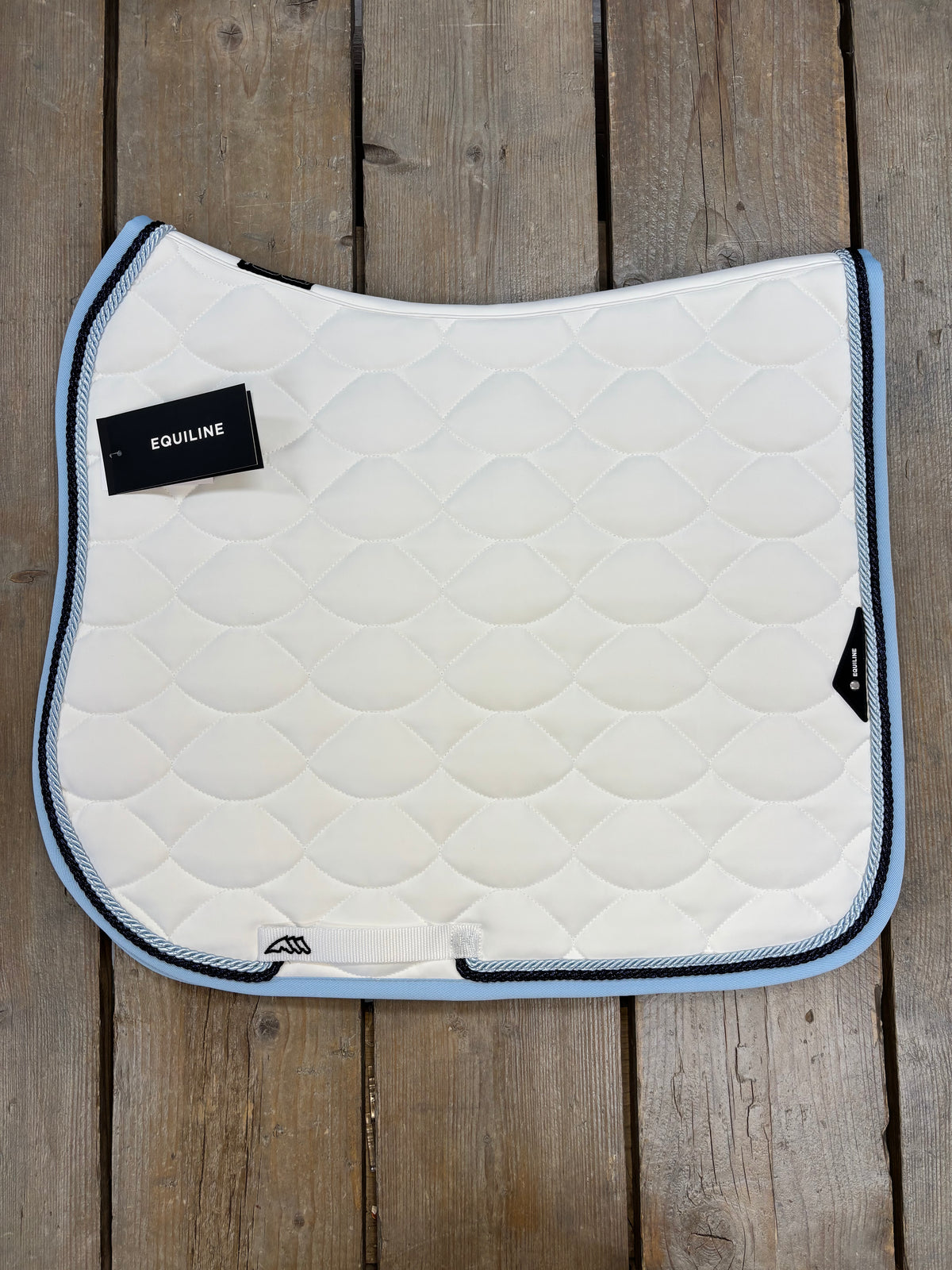 Custom | Equiline Tech-Almond  Zadeldek Wit Blauw I