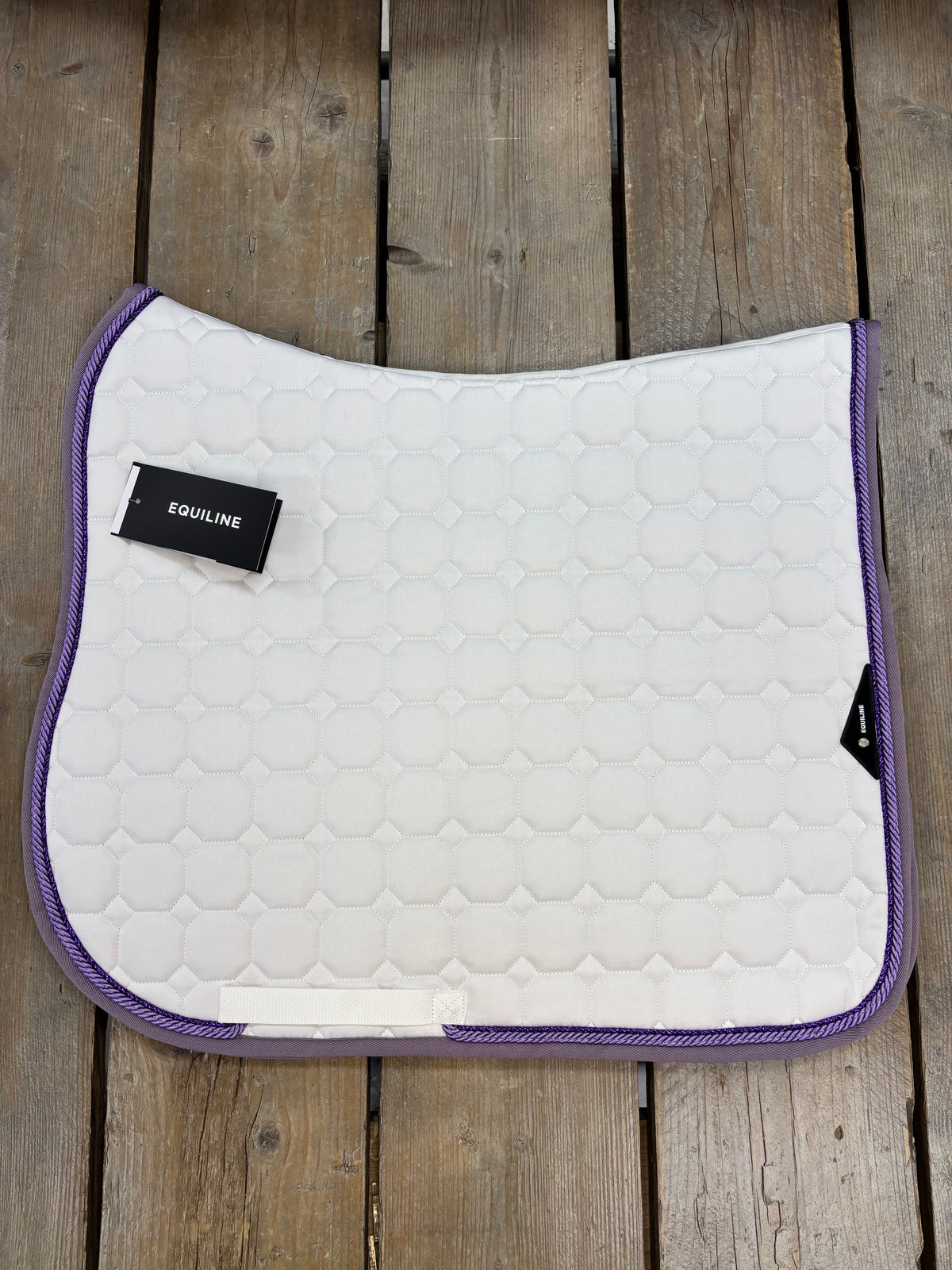 Custom | Equiline Octagon Zadeldek Wit Paars I