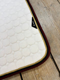 Custom | Equiline Octagon Zadeldek Wit Bordeaux
