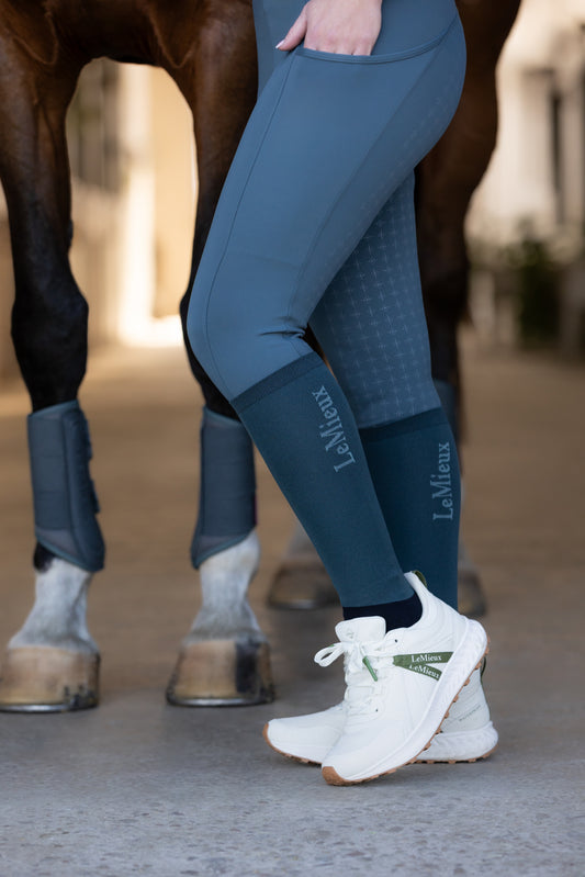 LeMieux Competition Socks 2-Pack Petrol