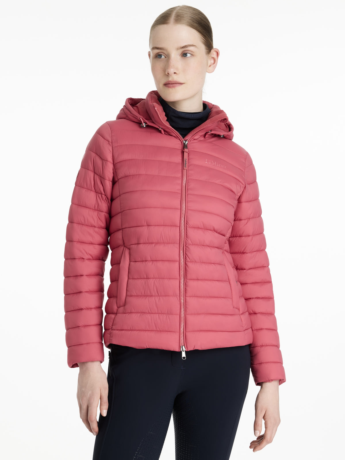 Lemieux Rose Pufferjack met capuchon Cranberry