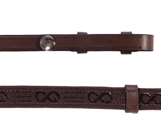 PresTeq FayRein reins with stops (12.5cm) Brown