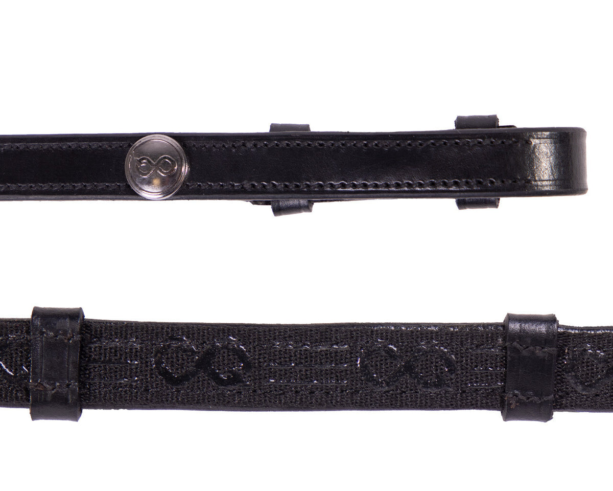 PresTeq FayRein teugels met stops (8cm) Zwart
