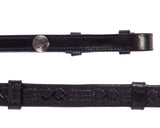 PresTeq FayRein teugels met stops (8cm) Zwart
