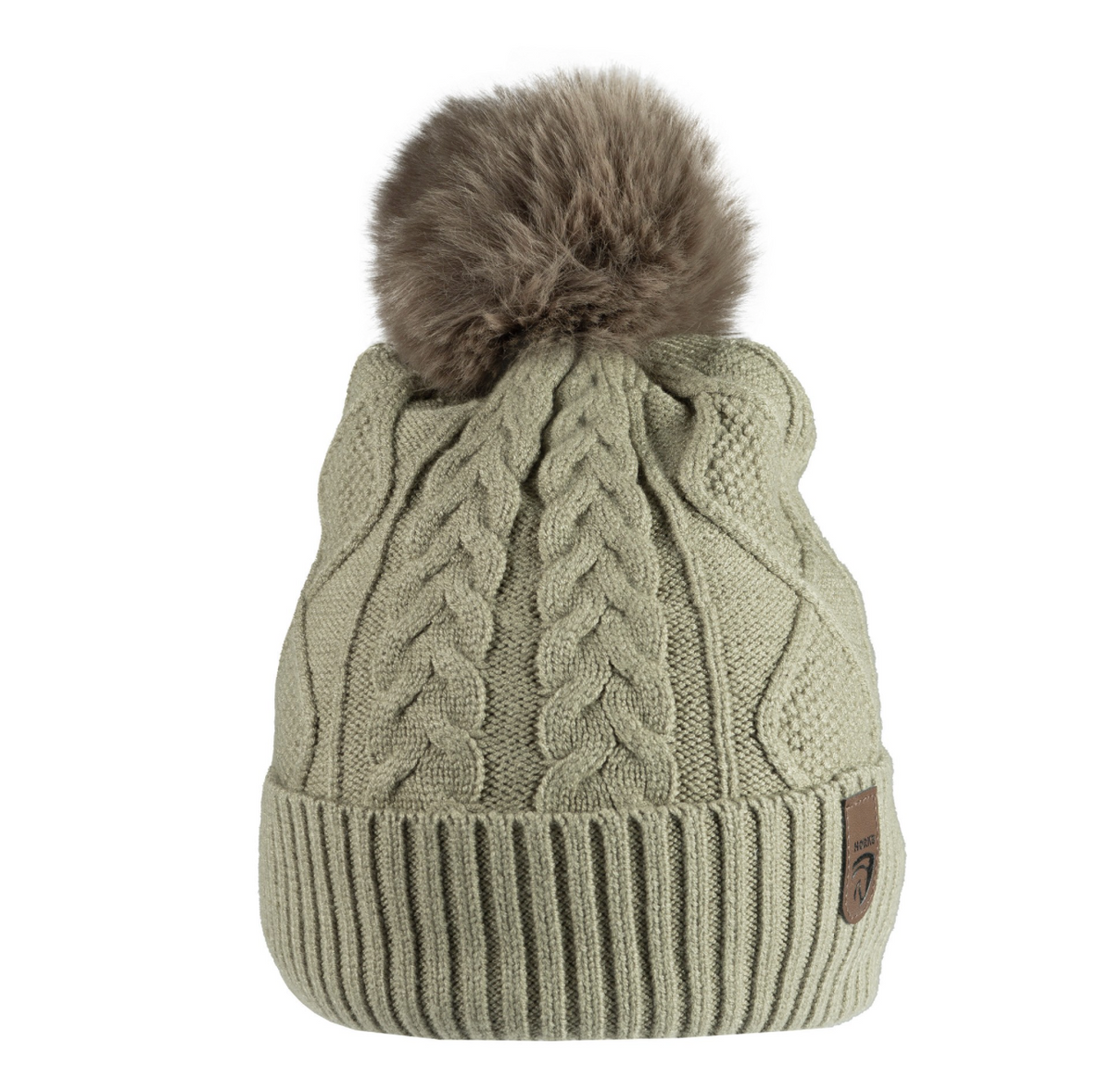 Gebreide muts Khaki