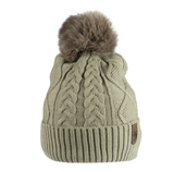 Gebreide muts Khaki