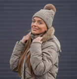 Gebreide muts Khaki