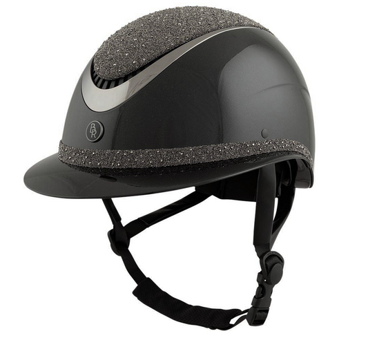 Safety Helmet Theta Plus Dazzling Glamourous Glossy Black