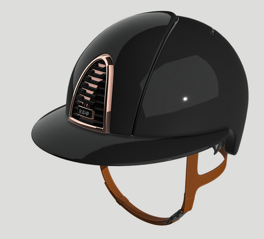 KEP Italia Cromo 2.0 Shine Zwart Polo Kristalli Logo Rosé Beige bandje