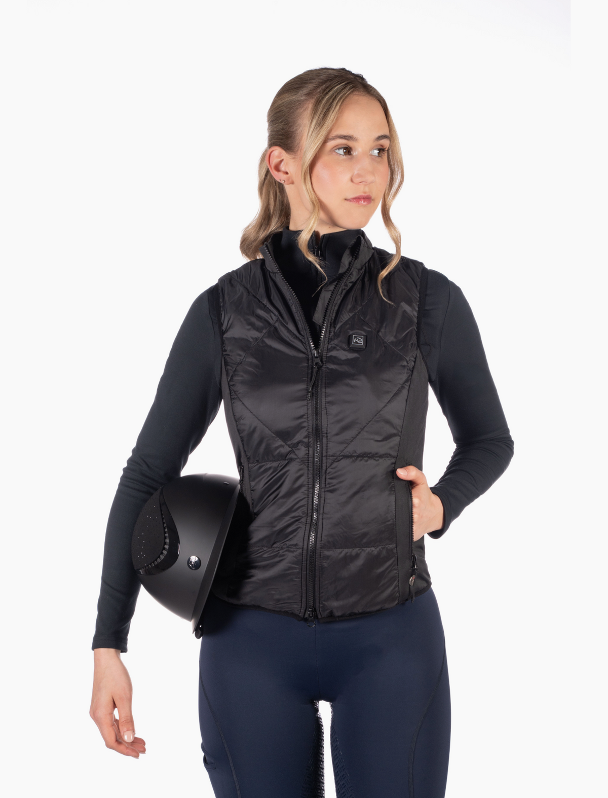 Verwarmde bodywarmer Slimline Style Zwart