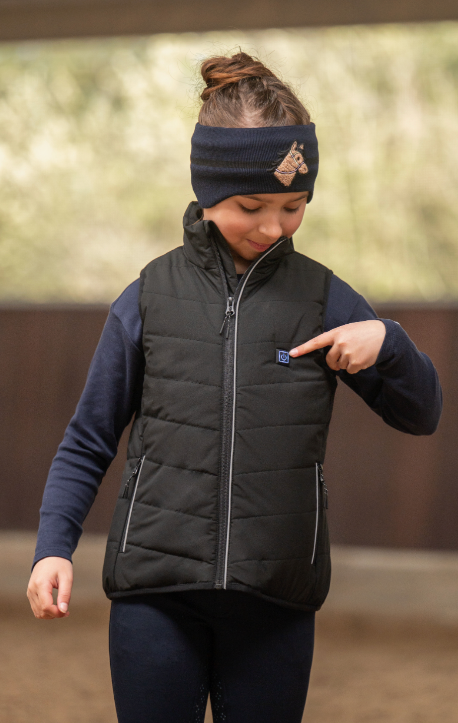 Verwarmde bodywarmer Kids Cuddle Zwart