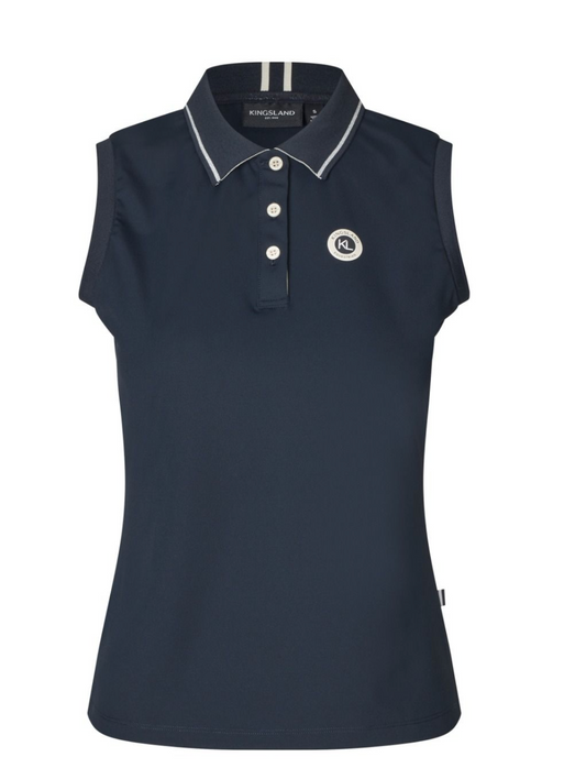 Kingsland Laura Sleeveless Polo Navy