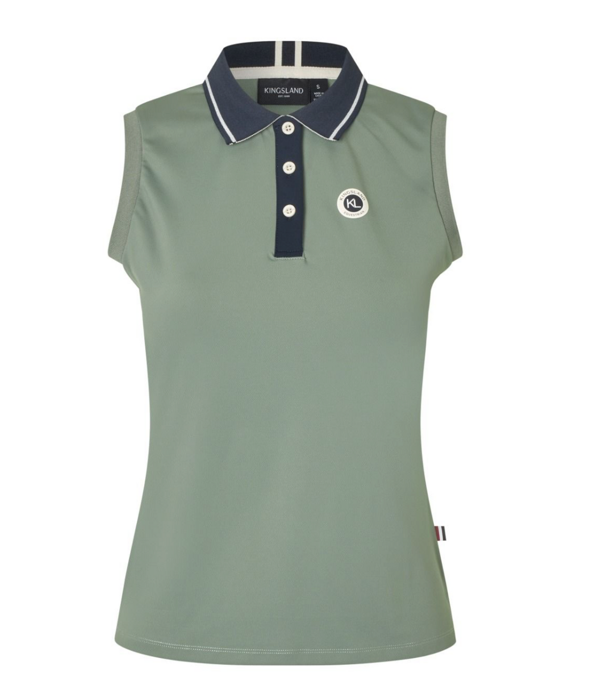 Kingsland Laura Sleeveless Polo Green Agave