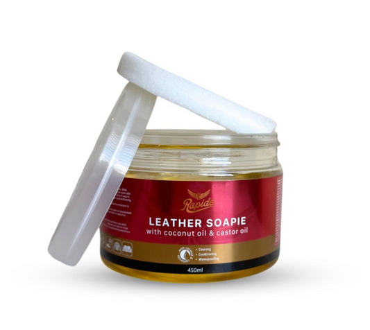 Leather Soapie met spons 450ml