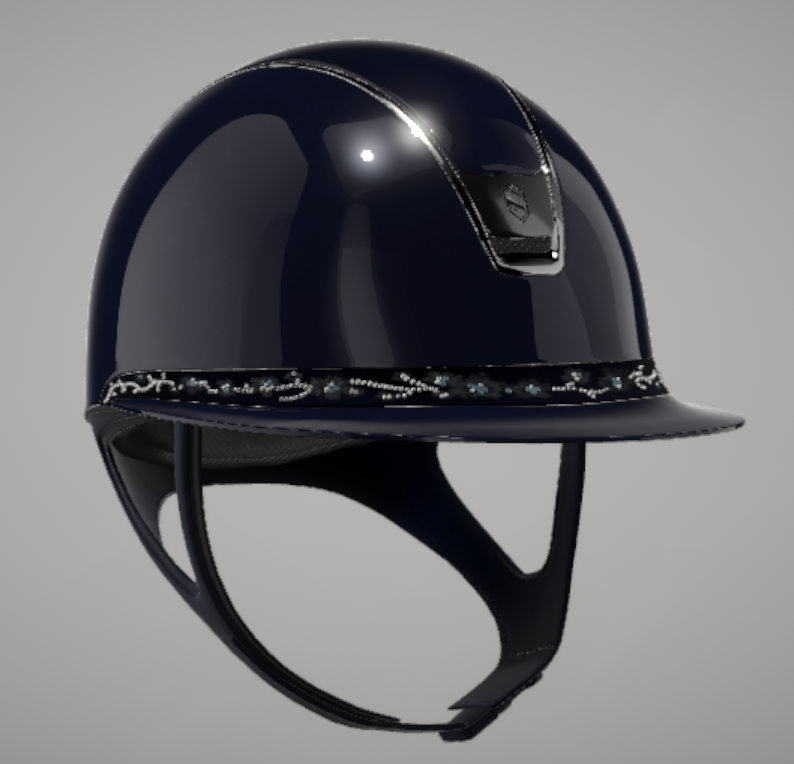 Samshield 2.0 Miss Shield Shadowglossy Blauw Cherry Blossom Frontalband