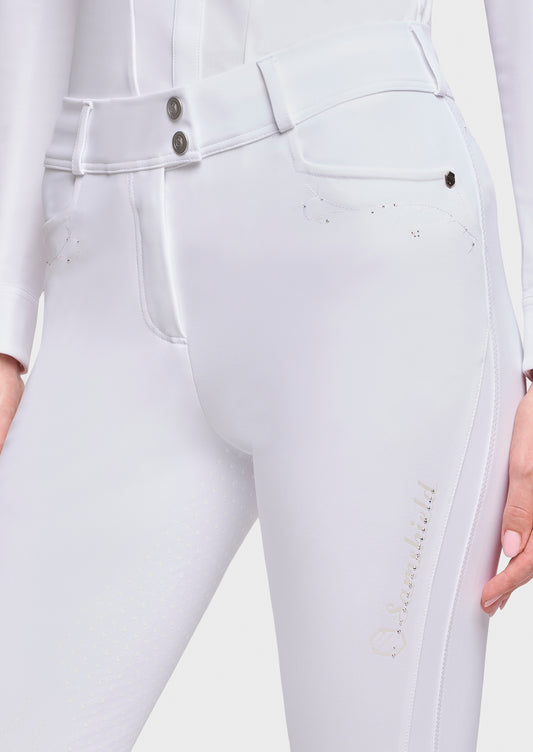 Samshield Rijbroek Delice Floral Full Grip Wit