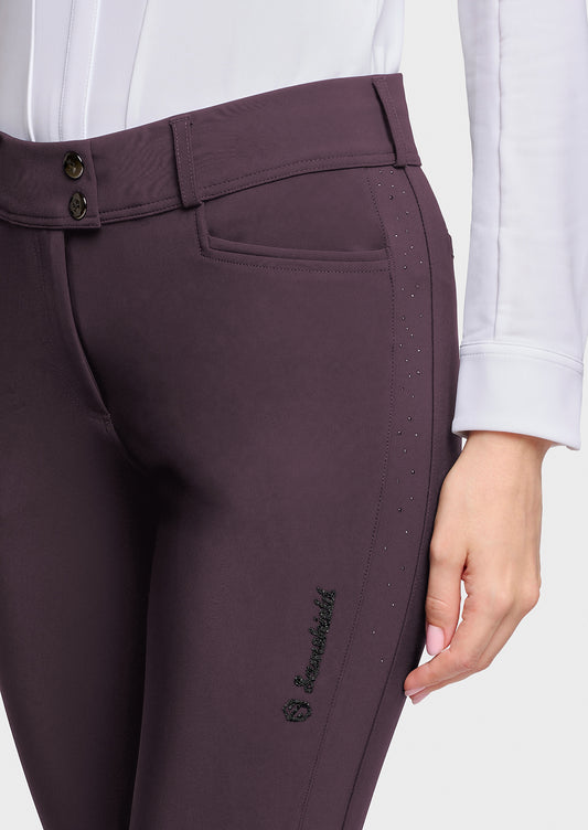 Samshield rijbroek Delila Knie Grip Black Cherry