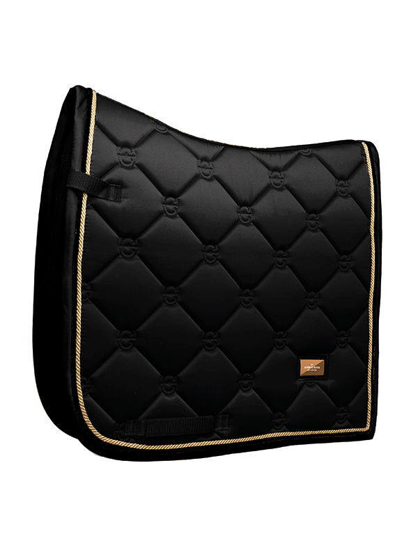 Equestrian Stockholm Saddle Pad Black Gold 