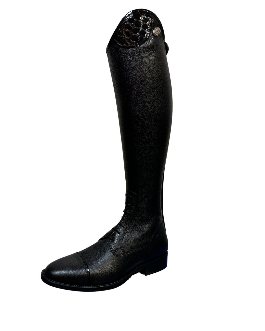 Rijlaars De Niro Tricolore Salentino Custom Quick Zwart Croco Lak Zwart