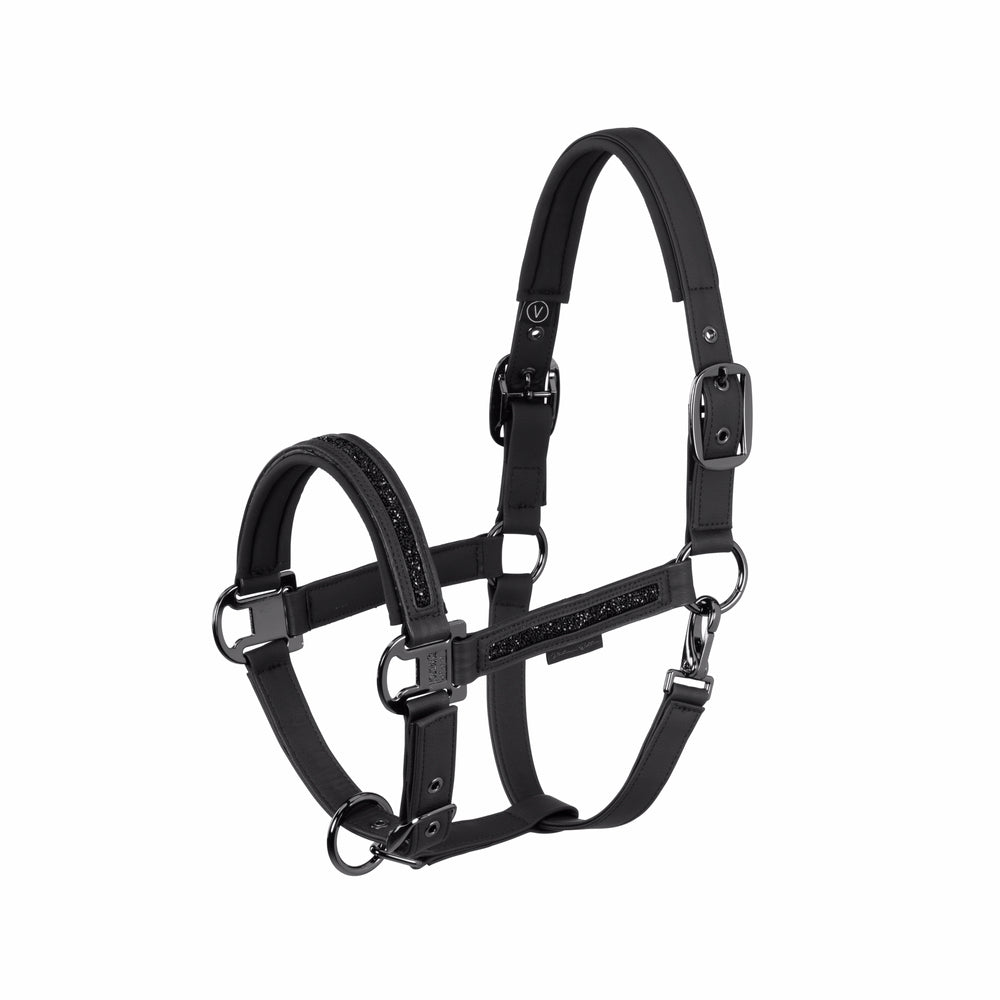 Eskadron halster Faux Leather Jewel Platinum Zwart