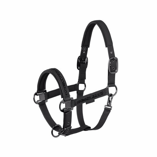 Eskadron halster Faux Leather Jewel Platinum Zwart