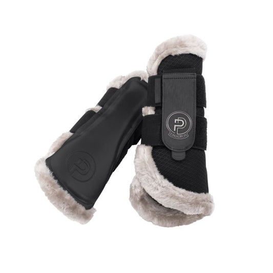 Eskadron Beenbeschermers Platinum Faux Fur Zwart