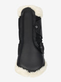 Fleece Edged Mesh Beenbeschermers Zwart/Natural
