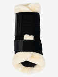 Fleece Edged Mesh Beenbeschermers Zwart/Natural