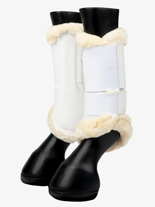 Fleece Edged Mesh Beenbeschermers Wit