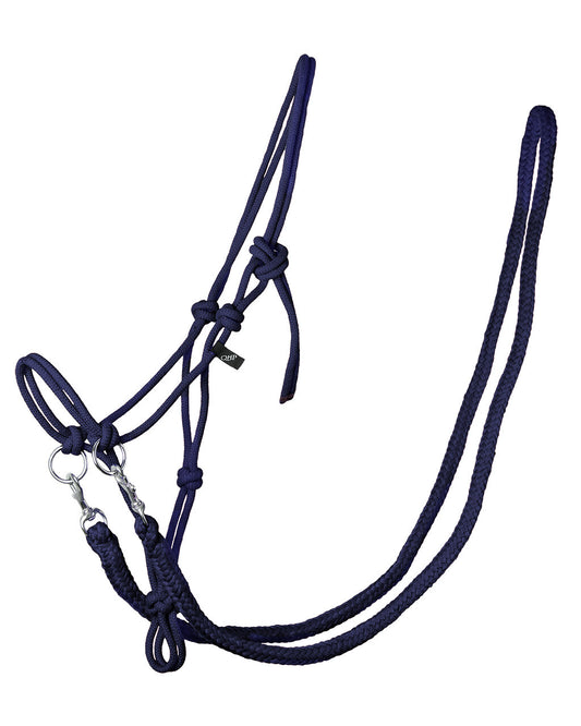 Rope halter with reins Navy