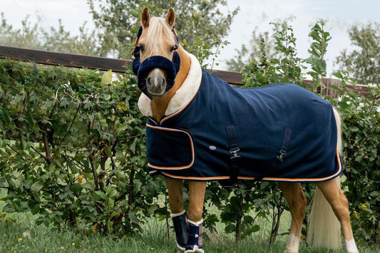 Fleece blanket Dutch Crown Navy-Orange