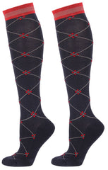 Kousen Ruit Navy-Grijs-Rood