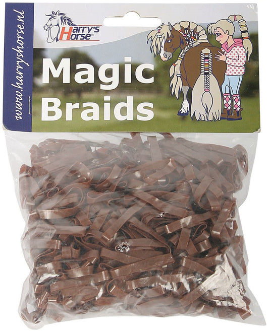 Elastic bands brown (Magic Braids)