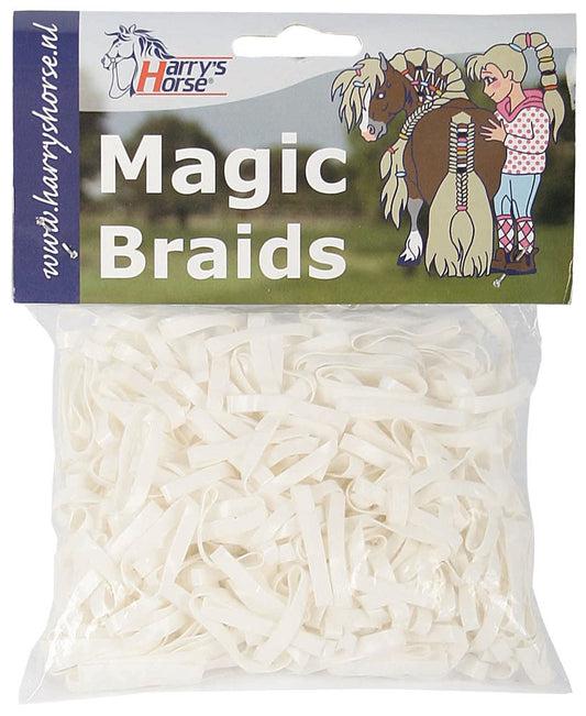 Elastic bands white (magic braids)