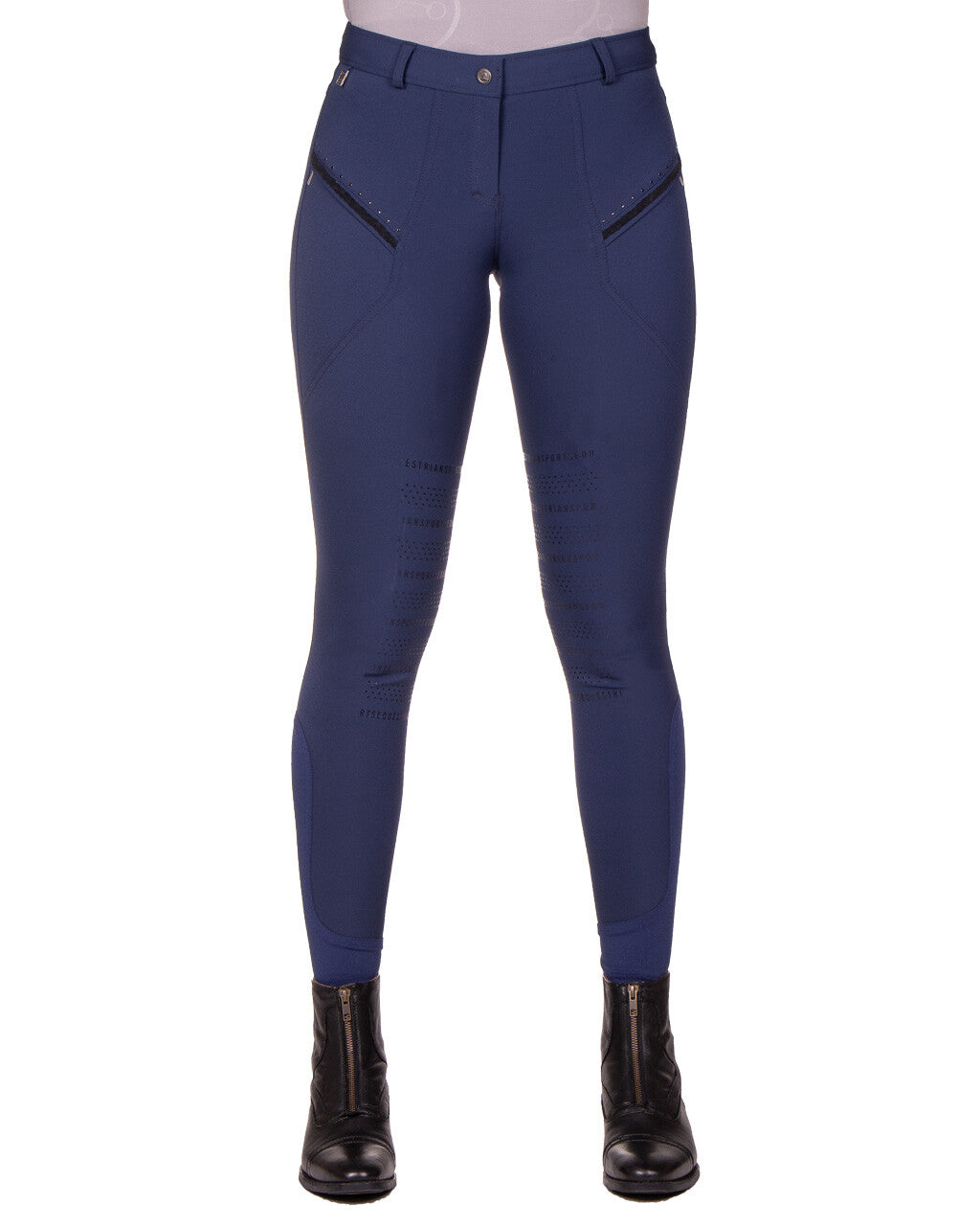 Rijbroek Jace Knie Grip Navy Dames