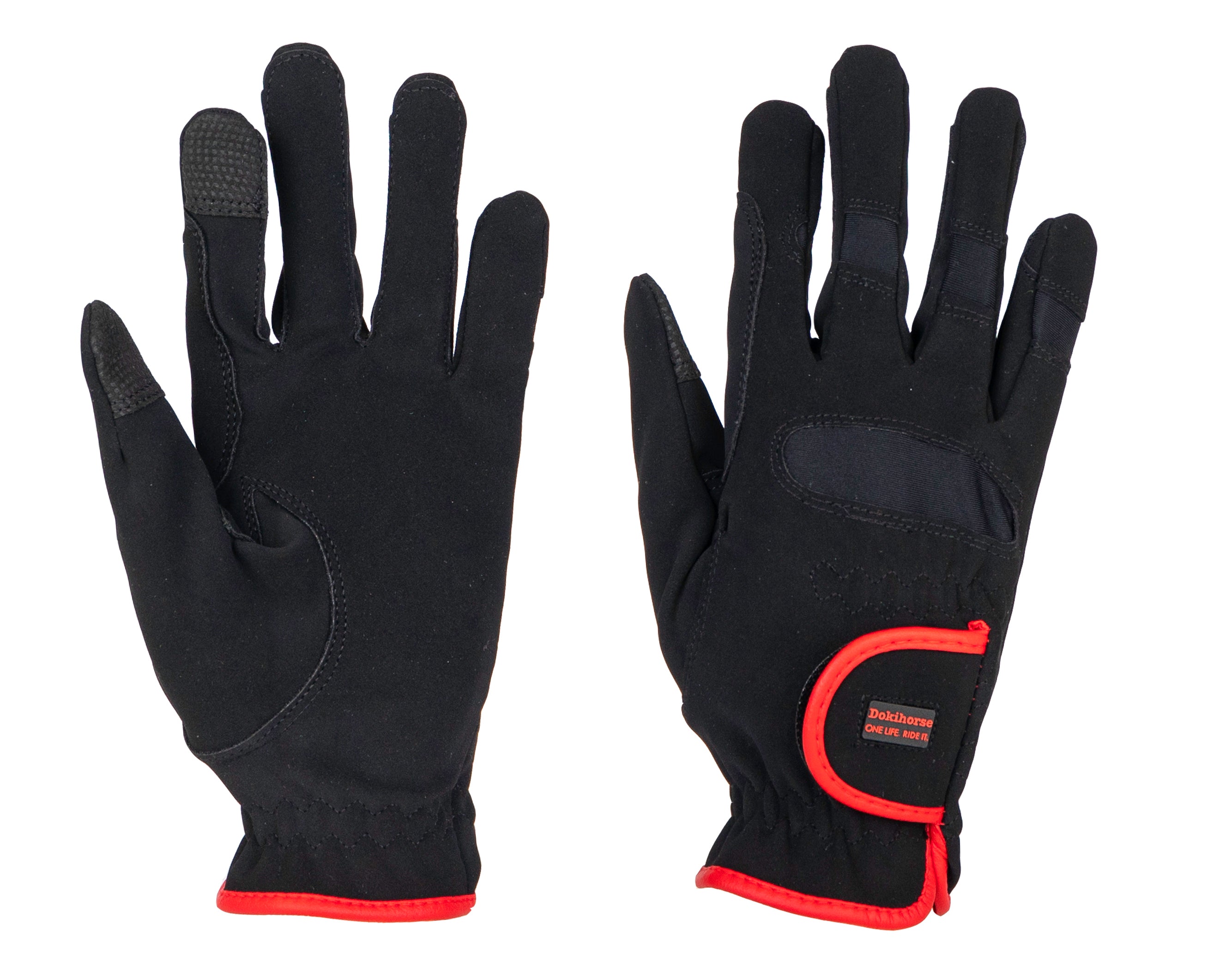 Handschoen Basic Zwart/Rood