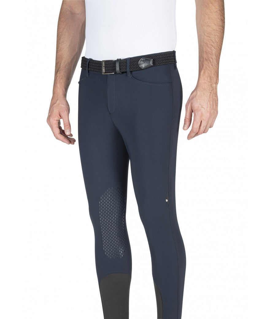 Equiline Rijbroek Grantk Knie Grip Navy Heren