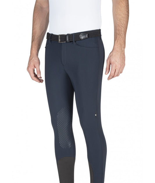 Equiline Riding Breeches Grantk Knee Grip Navy Men