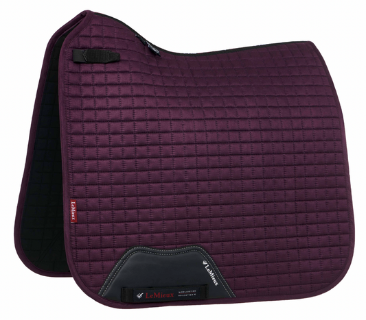 LeMieux Zadeldek Luxury Suede Square Fig Dressuur
