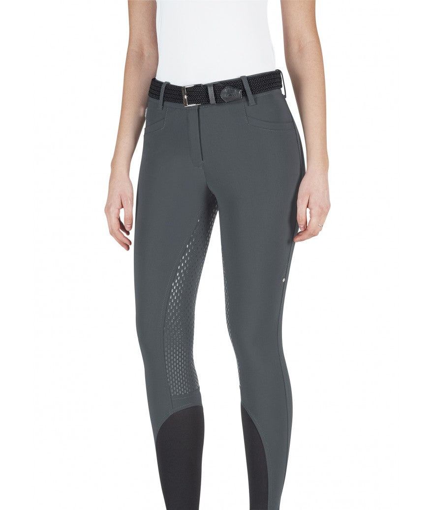 Rijbroek Equiline Adellek Full Grip Dames Night Grey